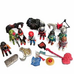 Playmobil Knights Wizard Elf D&D? Accessories Set horses staffs arrows 20 items